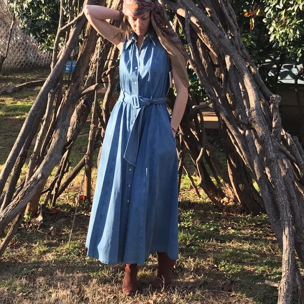 Vintage Maxi jean denim dress size 6